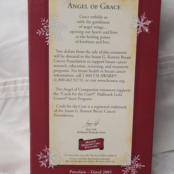 Hallmark Angel of Grace ornament 2005 NIB - Picture 4 of 4